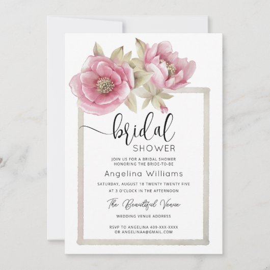 Brautdusche Einladung (Vorderseite)