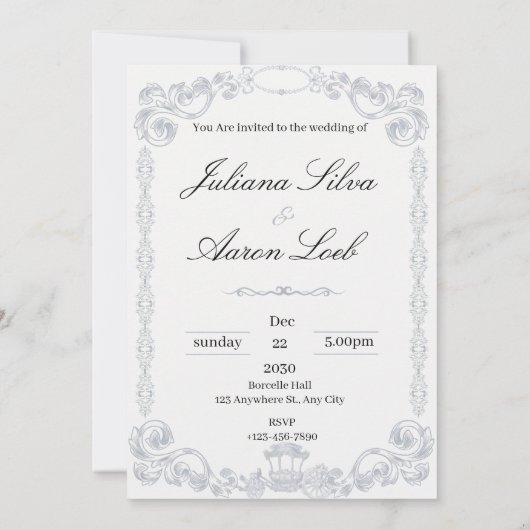 Brautdusche Einladung (Rückseite)