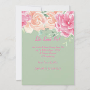 Brautdusche Einladung, Blumenladen Save The Date
