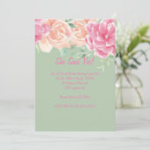 Brautdusche Einladung, Blumenladen Save The Date (Stehend Vorderseite)