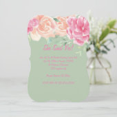 Brautdusche Einladung, Blumenladen Save The Date (Stehend Vorderseite)