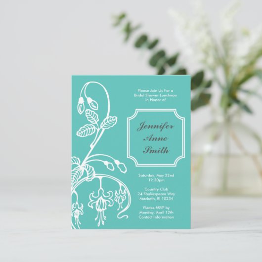 Brautdusche Einladung - Blutung Herz (Stehend Vorderseite)