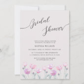 Brautdusche Einladung delikate Blume. (Vorderseite)