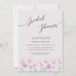 Brautdusche Einladung delikate Blume.