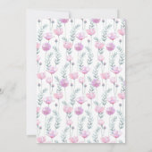 Brautdusche Einladung delikate Blume. (Rückseite)