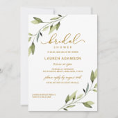 Brautdusche Einladung - Elegante Messe Grün (Vorderseite)
