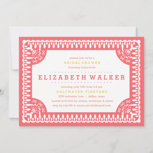 Brautdusche Einladung | Fiesta Olé (Vorderseite)