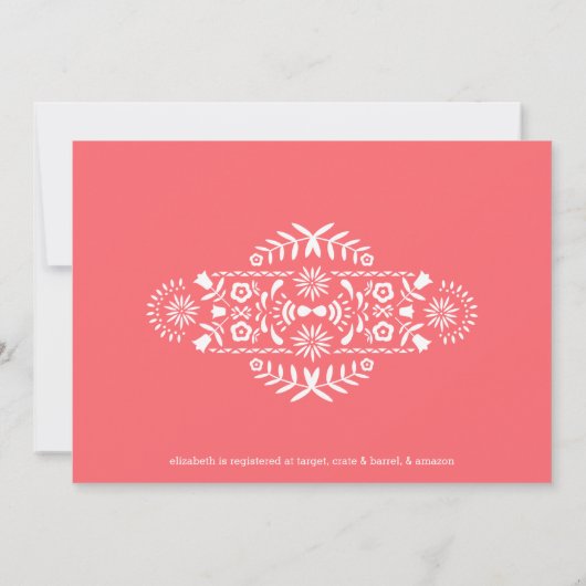 Brautdusche Einladung | Fiesta Olé (Rückseite)