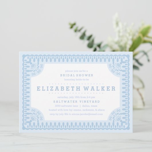 Brautdusche Einladung | Fiesta Olé (Stehend Vorderseite)