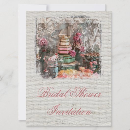 Brautdusche Einladung Grau Chic Einladung (Vorderseite)