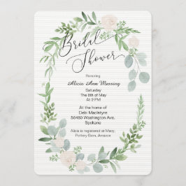 Brautdusche Einladung Grün und rot