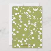 Brautdusche Einladung Grüne Blume (Rückseite)