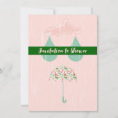 Brautdusche Einladung in Rosa (Vorderseite)