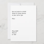 Brautdusche Einladung in Rosa (Rückseite)
