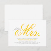 Brautdusche Einladung| künftige Frau Einladung (Vorne/Hinten)