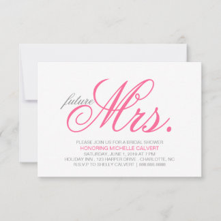 Brautdusche Einladung| künftige Frau Einladung