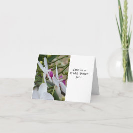 Brautdusche Einladung Lila und weiße Orchideen