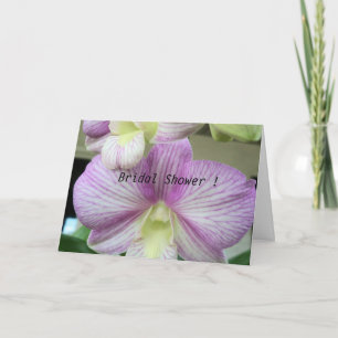 Brautdusche Einladung Lila und weiße Orchideen
