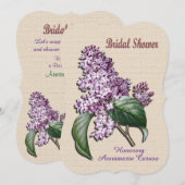 Brautdusche Einladung Lilacs (Vorne/Hinten)