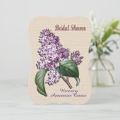Brautdusche Einladung Lilacs (Stehend Vorderseite)