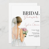 Brautdusche Einladung, Minimalistisches Brautparty Einladung (Vorne/Hinten)