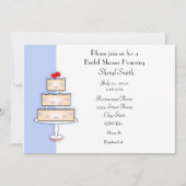 Brautdusche Einladung mit Hochzeitskuchen (Vorderseite)