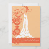 Brautdusche Einladung| Orange Einladung (Vorderseite)