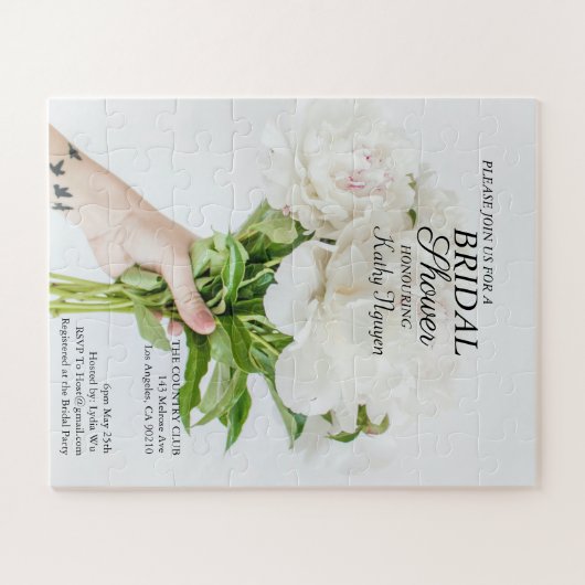 Brautdusche Einladung Postkartenbriefe Puzzle (Horizontal)