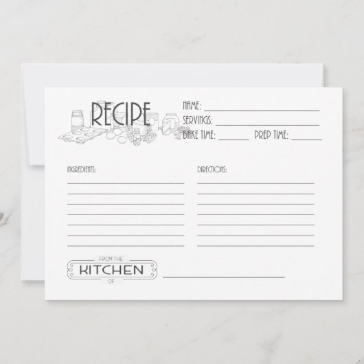 Brautdusche Einladung | Retro-Hausfrau (Rückseite)