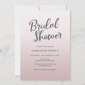 Brautdusche Einladung - Rosa Glitzer (Vorderseite)