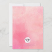 Brautdusche Einladung | Rosa und Glitzer (Rückseite)