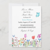 Brautdusche Einladung Schmetterlinge blau/lila (Vorderseite)