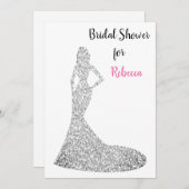 Brautdusche Einladung - Sparkle und Shine (Vorne/Hinten)