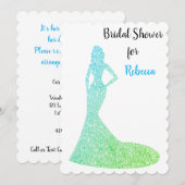 Brautdusche Einladung - Sparkle und Shine (Vorne/Hinten)