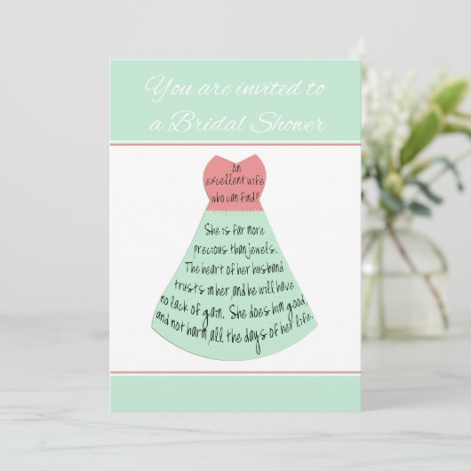 Brautdusche Einladung Sprichwörter Hervorragende E (Stehend Vorderseite)