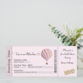 Brautdusche Einladung, Thema Reisen, Flugzeug Einladung (Stehend Vorderseite)