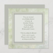 Brautdusche Einladung Wasserfarbe in Grün (Vorne/Hinten)
