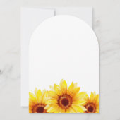 Brautdusche Einladung Wasserfarben Sonnenblume (Rückseite)