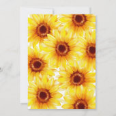 Brautdusche Einladung Wasserfarben Sonnenblume (Rückseite)