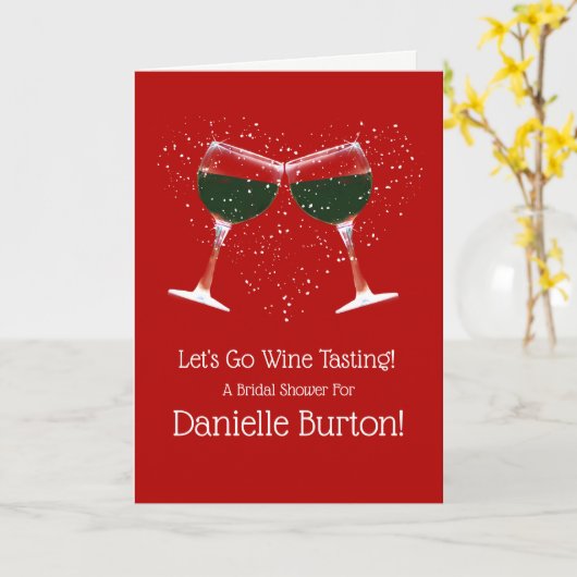 Brautdusche Einladung Weinprobe oder Weinkeller (Gelbe Blume)