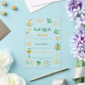 Brautdusche frisch vom Markt Acryleinladungen (In Situ (Hochzeit))