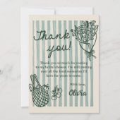 Brautdusche frisch vom Markt Dankeskarte (Vorderseite)