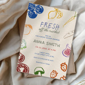 Brautdusche frisch vom Markt Einladung