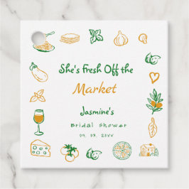 Brautdusche frisch vom Markt Geschenkanhänger