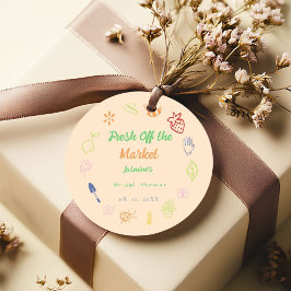 Brautdusche frisch vom Markt Geschenkanhänger