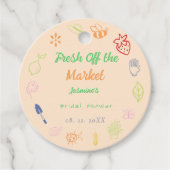 Brautdusche frisch vom Markt Geschenkanhänger (Vorderseite)