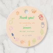 Brautdusche frisch vom Markt Geschenkanhänger (Vorderseite)