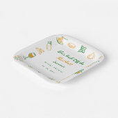 Brautdusche frisch vom Markt Pappteller (Gewinkelt)