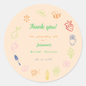 Brautdusche frisch vom Markt Runder Aufkleber (Vorderseite)