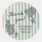 Brautdusche frisch vom Markt Runder Aufkleber (Vorderseite)